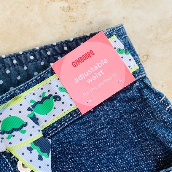 GYMBOREE PREP CLUB Turtle Ribbon Belt Denim Jeans - Picture 4 of 9